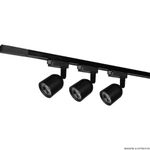 Kit Trilho Elegance 3 Spots de 7W 3000K Preto Avant UN