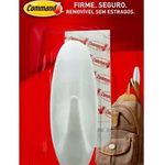 Gancho Design Grande Branco com Adesivo Command 3M UN