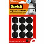 Protetor Antideslizante Redondo Grande Preto Scotch 3M UN