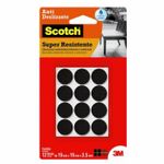 Protetor Antideslizante Redondo Pequeno Preto Scotch 3M UN