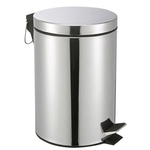 Lixeira com Pedal Redonda 20L Inox Home Decor UN