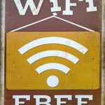 Quadro Pub Sign Wifi Free Home Decor UN
