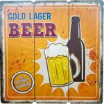 Quadro Pub Sign Cold Lager Beer Home Decor UN