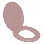 Assento Sanitário Oval Almofadado Rose Astra UN