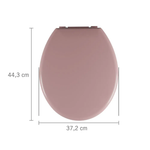 Assento Sanitário Oval Almofadado Rose Astra UN