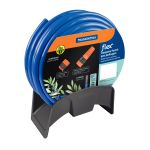 Mangueira Flex Pvc 20M Azul + Suporte e engate Tramontina UN