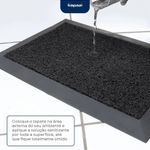 Tapete Sanitizante Preto 38X58cm Kapazi UN