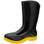 Bota PVC Longa Preta/Amarela Nº37 Marluvas PAR