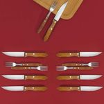 Conjunto Churrasco Garfo e Faca 12 Peças Mor UN