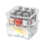 Conjunto Cestas Plásticas 746Ml Transparente Sanremo UN