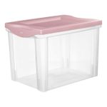 Organizador Plástico Vista 30L Transparente/Rosa Sanremo UN