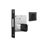 Fechadura para Porta de Bater e Correr Roseta Quadrada Black Stam UN