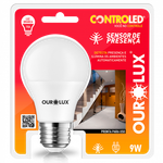 Lâmpada Led 9W 6500K Sensor Presença Ourolux UN