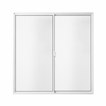 Janela Correr 2 Folhas 100X100 Canelada Branca Slim Aluvid UN
