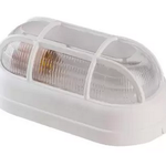 Luminária Tartaruga Oval 1xE27 com Grade Branca Demi UN