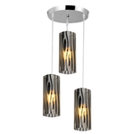 Pendente Mirage 3xE27 Zebra Cromado Llum UN