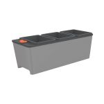 Vaso Triplo Autoirrigável 10,5L Cinza Tramontina UN