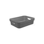 Caixa Organizadora Cube Chumbo Baixa P 4,8 Litros Ou UN