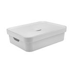 Caixa Organizadora Cube Branca Baixa G 16L com Tampa Ou UN