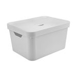 Caixa Organizadora Cube Branca G 32L com Tampa Ou UN