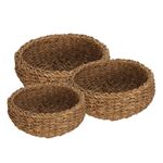 Conjunto de Cestas Redondas em Fibra Natural L’Hermitage UN