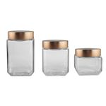 Conjunto Porta Mantimentos Quadrado Cobre Dynasty UN