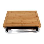 Tábua para Corte em Bambu com Bandeja Inox Dynasty UN