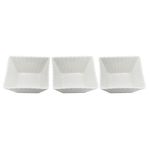 Conjunto 3 Petisqueiras Quadradas em Porcelana Dynasty UN