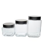 Conjunto Porta Mantimentos Quadrado Prata Dynasty UN