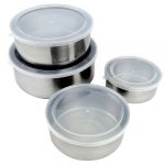Conjunto de Potes Inox com Tampa 4 Peças Clink UN