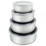 Conjunto de Potes Inox com Tampa 4 Peças Clink UN
