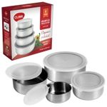 Conjunto de Potes Inox com Tampa 4 Peças Clink UN