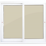 Janela de Correr 2 Folhas 100X150 Lisa Branca Aluvid UN