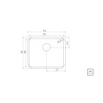 Cuba de Embutir Undermount 50X40cm Inox Tramontina UN