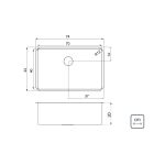 Cuba de Embutir Undermount 70X40cm Inox Tramontina UN