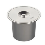 Lixeira de Embutir 8L Clean Round em Inox Tramontina UN