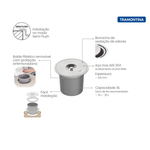 Lixeira de Embutir 8L Clean Round em Inox Tramontina UN