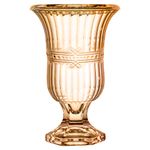 Vaso Fratello com Pé Ambar Luster 15X23,5Cm L'hermitage UN