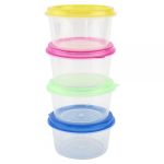 Conjunto com 8 Mini Potes Plásticos Redondos Clink UN