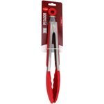 Pegador Inox e Silicone Vermelho 27Cm Clink UN