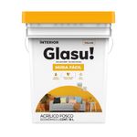 Tinta Acrílica Muda Fácil Branco 18L Fosco Balde Glasu BD