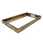 Bandeja Retangular em Madeira com Espelho 46X26cm L'hermitage UN