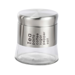 Pote Redondo para Chá em Inox e Vidro 400Ml Dynasty UN