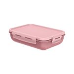 Marmita Hermética Retangular Com Divisória Rosa Quartz Ou UN