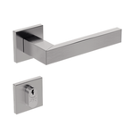 Fechadura Externa L150 Inox Quadrada Cromada Escovado Stam UN