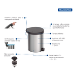Lixeira 12 Litros em Inox com Pedal New Tramontina UN