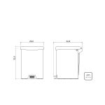 Lixeira 12 Litros em Inox com Pedal New Tramontina UN