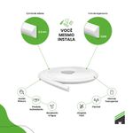 Rodameio Boiserie de EVA Autocolante 23MM com 2,5M RM61 Meu Rodapé UN