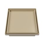 Ralo Oculto Quadrado 10x10cm Bege Astra UN