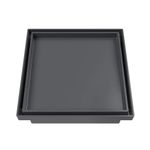 Ralo Oculto Quadrado 10x10cm Cinza Astra UN